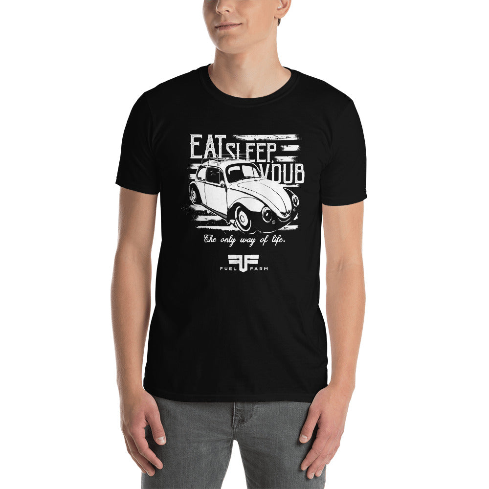 EAT SLEEP VDUB VOLKSWAGEN BUG GRAPHIC T SHIRT FUEL FARM Fuel Farm